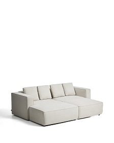 Диван-кровать Marela бежевый шенилл 3-местный с кушеткой слева 236 см