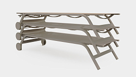 Раскладной шезлонг на колесиках Stack