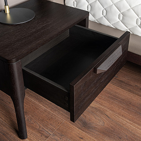 Прикроватная тумбочка RONDA темный орех V36W1