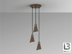 Bera Люстра 3L коричневый