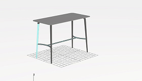 Барный стол RODONA CARBON MATTE