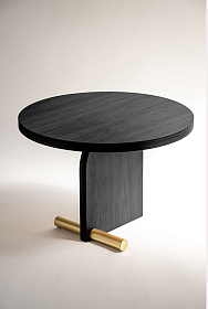 Столик Nova 2 черный ясень-латунный металл