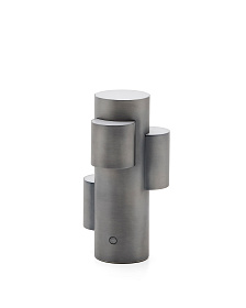 Переносная настольная лампа Adrina из темно-серого металла