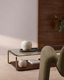 Ваза Evania из бежевой керамики 21 см