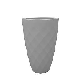 Кашпо Vases Nano матовое серо-стальное Ø18x36
