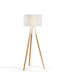 Торшер Uzagi белый и дерево