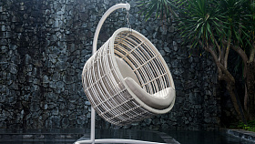 Подвесное кресло Mercy OFF WHITE с основанием 2900