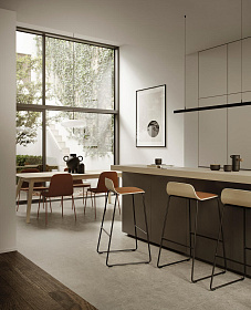 Барный стул Bisell 67 см с мягким сиденьем и спинкой на металлических ножках