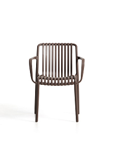 Уличный стул Isabellini из пластика коричневого цвета