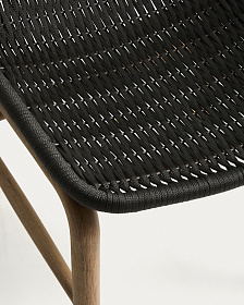 Комплект садовой мебели Sori стол и 6 стульев Alipa из акации и графитовой веревки