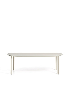Уличный стол Erice из алюминия и закаленного стекла цвета экрю, 230 x 100 см