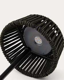 Уличная настольная лампа Aldet на солнечной батарее с зеленым шнуром