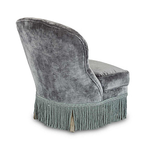 Синее бархатное кресло Velvet