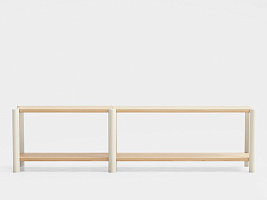 Доп. секция стеллажа Bona 80 cm 2S кремовый