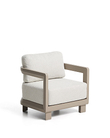 Уличное кресло Nerano из алюминия цвета таупе