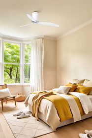 Матово-белый / прозрачный потолочный вентилятор Mini Tube Fan