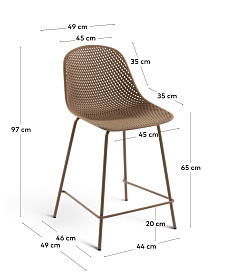 Полубарный стул Quinby бежевый