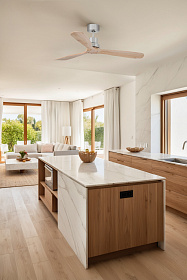 Потолочный вентилятор LANTAU L DC Ш1320 матовый никель 3 PALAS сосна TUYA