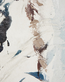 Erale Абстрактная картина ручной работы в серо-синих тонах, размер 120 x 200 см