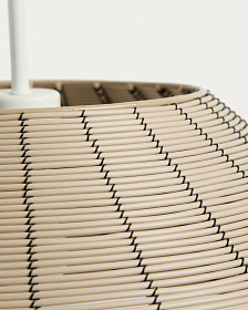 Абажур Saranella для уличного светильника из светло-серого искусственного ротанга, 70 см