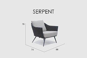 Кресло Serpent ANTHRACITE-CARBON