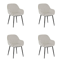 4 стула Konna (комплект) светло-серый вельвет