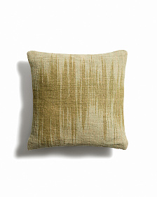 Чехол для подушки Liroda из джута с зеленым узором икат, 50 x 50 см