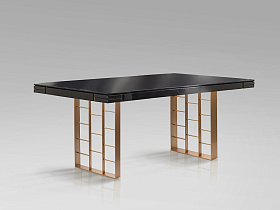 Vita Обеденный стол антрацитовый/розовое золото 240