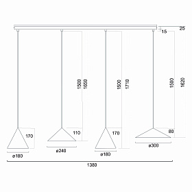 9458 Люстра подвесная CONO