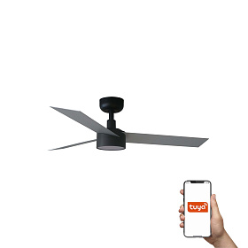 Потолочный вентилятор CRUISER S Ш1060MM черный/алюминиевый 3 P 18W LED DIM TUYA