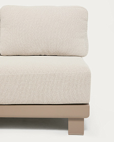 Трехместный диван Nerano из алюминия серо-коричневого цвета, 208 см