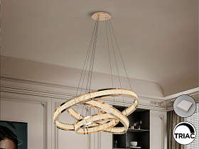 Lorian Люстра с 3 кольцами блестящее золото