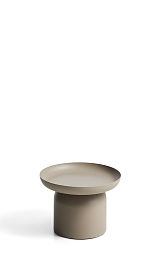 Уличный столик Arcola из алюминия цвета таупе, диаметр 70 см