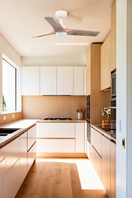 Потолочный вентилятор HEYWOOD S Ш900 белый/древесный 3P LED 10W TUYA