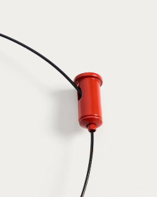 Портативный потолочный светильник Porte из красного алюминия Ø 16 см