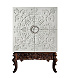 Шкаф-бар Alexandra белый основание резное дерево 