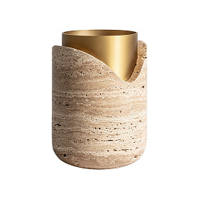 Ваза Verkie из травертина 16 см