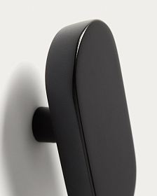 Набор из 2 вешалок Arely из бука с черным лаковым покрытием, 6,5 см/10 см