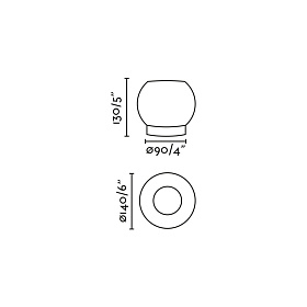 MOY Черная настольная лампа LED 4W 2700K