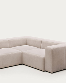Угловой 4-х местный диван Blok 320 x 230 cm бежевый