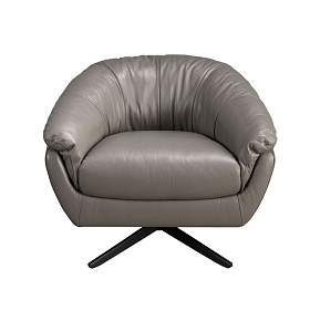 Вращающееся кресло 5138 из серой кожи