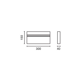 Настенный светильник BLIT 300mm белый 33W 4000K CRI90