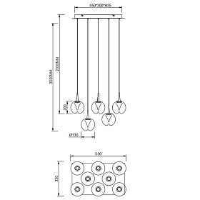 9081 Люстра подвесная ANDROMEDA