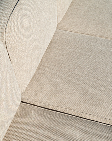 Уличный 3-х местный диван Elunda из тикового дерева и бежевой веревки