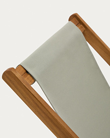 Adredna Детское складное кресло-шезлонг зеленого цвета из акации