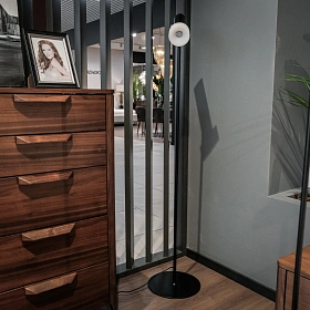 Торшер Focus черный - алебастр