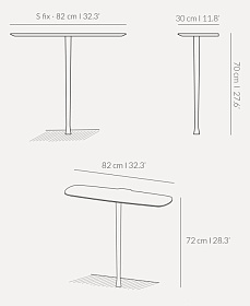 Консоль Unica S шпон ореха