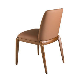 Стул 4135/CH23016 из экокожи коричневого цвета