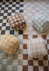 Ковер Шахматы серый 120*160