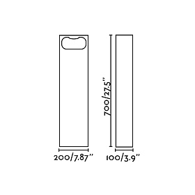 GLINT 700 Уличный маяк цементно-серый LED 6W 2700K